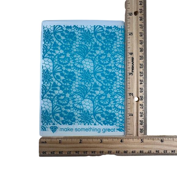 MAKE SOMETHING GREAT Embossing Folder Set Damask Lace Floral Card Making - Picture 7 of 7